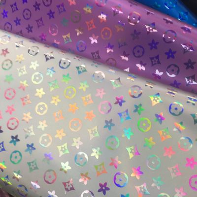 Borsa a mano Laser Engrave PU pelle colorata Pentagono Fiore pelle artificiale PU