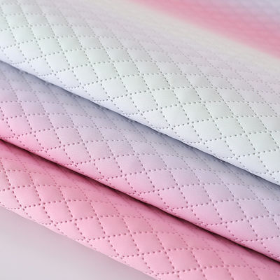 Borsa in rilievo PU tessuto in pelle di arcobaleno in gradiente