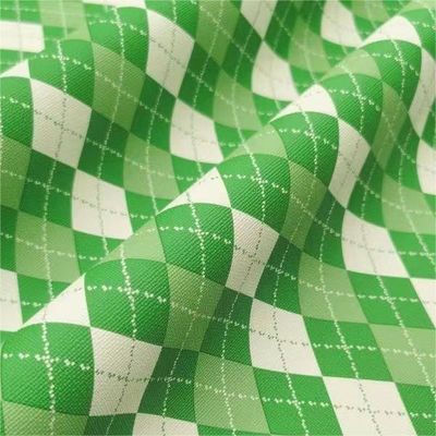 Borsa a mano stampata su misura con disegni di tessuto di pelle finta in PVC diamante geometrico