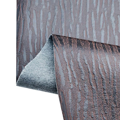 Ingrosso Pvc Stripe Leather Artificial Synthetic Leather Legno Stampa Imballaggio Portafoglio Scatola Scarpe Notebook Tessuto in pelle finta