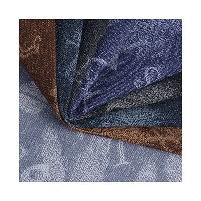 Pelle in PU denim lavata Eco-friendly in rilievo Pelle finta leggera