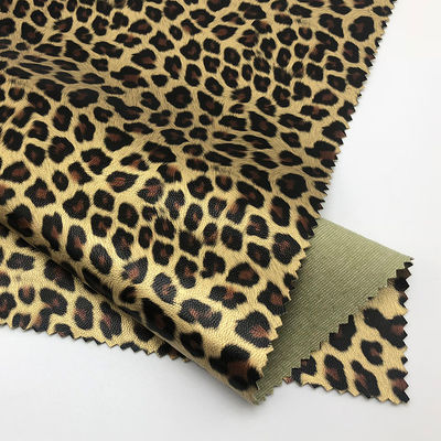 Indumento di stampa Leopard PU pelle resistente all'acqua 0,6 mm Spessore personalizzato