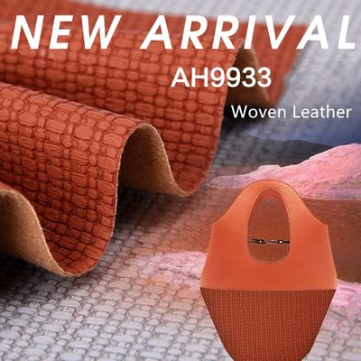 1.2mm Stylish Woven Pattern PVC Leather Handbag Placemat Carta da parati Decorazione Scatola cosmetica Imballaggio