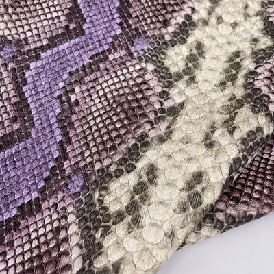 Borsa a mano con modello di serpente in cuoio in PU imitazione di cotone stampato in velluto