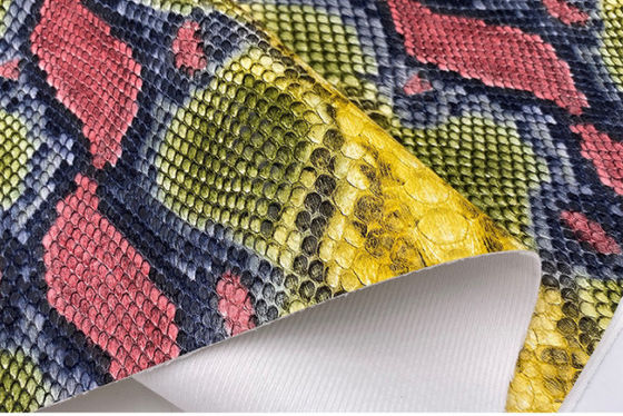 Borsa a mano con modello di serpente in cuoio in PU imitazione di cotone stampato in velluto