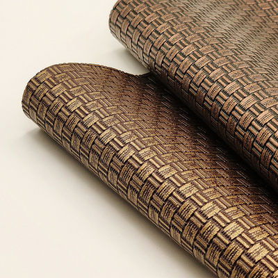 Tasca di imballaggio Falsi progetti di pelle PVC intessuto tessuto in ottone antico