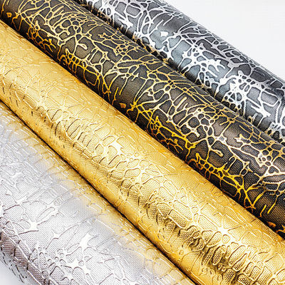 Confezionamento in scatola cuoio serie dorata in pvc in rilievo cuoio non tessuto