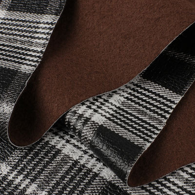 Comfort Faux Borsa di mano PU pelle in stile scozzese Plaid fondo di velluto morbido