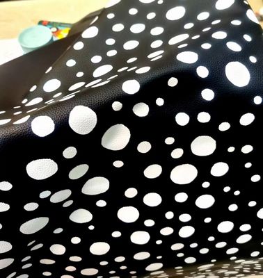 Polka Dot PU Falsa pelle Soft Brush Bottom Polyurethane tessuto di pelle