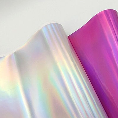 Specchietto laser PU pelle e pelle finta impermeabile gradiente riflettente argento