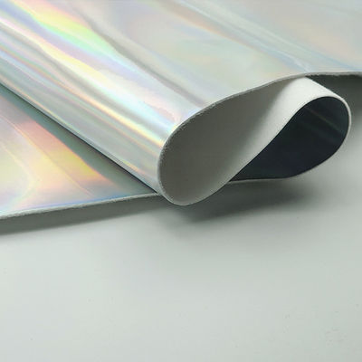 Specchietto laser PU pelle e pelle finta impermeabile gradiente riflettente argento