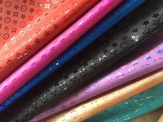 Borsa a mano Laser Engrave PU pelle colorata Pentagono Fiore pelle artificiale PU