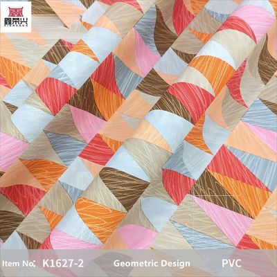 0.8mm Colorato Disegno Geometrico Pvc Pelle Per Borsa A Mano Scatola Di Imballaggio Cassa Telefono Uso Decorazione