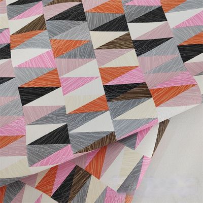 0.8mm Colorato Disegno Geometrico Pvc Pelle Per Borsa A Mano Scatola Di Imballaggio Cassa Telefono Uso Decorazione