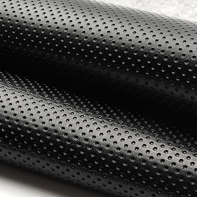 Materiale PVC di pelle finta nera semiperforata per interni di auto