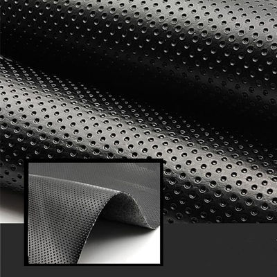 Materiale PVC di pelle finta nera semiperforata per interni di auto