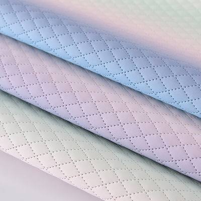 Borsa in rilievo PU tessuto in pelle di arcobaleno in gradiente