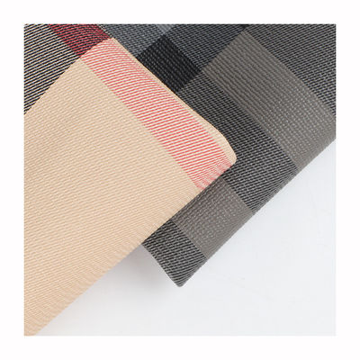 Classic Plaid Printed Faux Leather For Bags Inmatricolato in pelle sintetica PVC