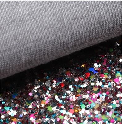 Stampato Glitter morbido PU Pelle Glamour Sequins Brici Dolci 1,2 mm Spessore