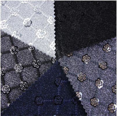 Sequin Glitter di fiori luminosi PU pelle Eco-friendly 100% pelle di poliuretano