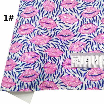 Stampato rosa PU Polyurethane Glitter di cuoio San Valentino forma di amore Gretel