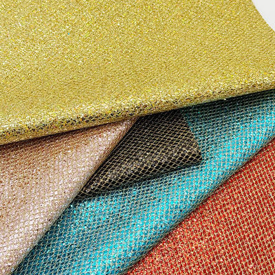 Glitter grossolano di tipo reticolato PVC pelle sintetica Stretch Materiale di pelle finta per scarpe sacchetto bagagli imballaggio divano rivestimento esterno