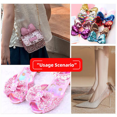 Pelle sintetica PVC con glitter grossi per scarpe, gioielli, artigianato, bagagli, scatole per imballaggio, materiale in finta pelle