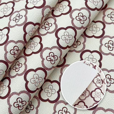 Pvc Quattro foglie di trifoglio Stile stampato Pelle artificiale sintetica per sacchetti confezionamento Notebook telefono Shell tessuto di pelle finta