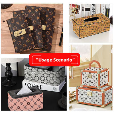 Pvc Quattro foglie di trifoglio Stile stampato Pelle artificiale sintetica per sacchetti confezionamento Notebook telefono Shell tessuto di pelle finta