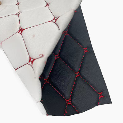 Pelle sintetica trapuntata in PVC personalizzata con ricamo, schiuma di poliuretano da 6,0 mm per rivestimenti di sedili auto, divani, tessuto in similpelle