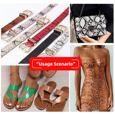 Stampa a trasferimento termico con motivo a grana di pelle di serpente, borsa, scarpe, portafoglio, decorazione, cintura, tessuto in similpelle