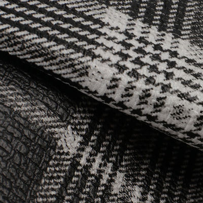 Tessuto tecnico in PVC motivo scozzese in pelle sintetica artificiale per divano, borsa, scarpe, sedile auto, cintura di sicurezza, tessuto in finta pelle