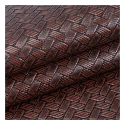 Pvc Big Mat Weave Pattern Artificial Synthetic Leather Packaging Portafoglio Scatola Scarpe Taccuino Faux Leather Fabric
