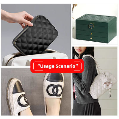 1.8mm PVC spesso con strisce goffrate e ricamate in similpelle sintetica, impermeabile, per borse, tappetini, scarpe, portafogli, decorazioni, cinture, divani