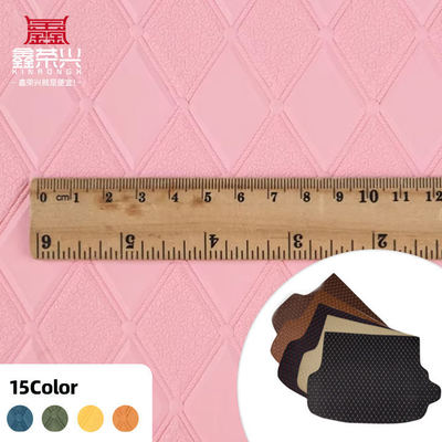 PVC Rhombus in stile in rilievo pelle sintetica artificiale per auto piedi sedili auto divano decorazione borsa tessuto in pelle finta