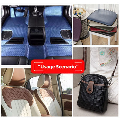 PVC Rhombus in stile in rilievo pelle sintetica artificiale per auto piedi sedili auto divano decorazione borsa tessuto in pelle finta