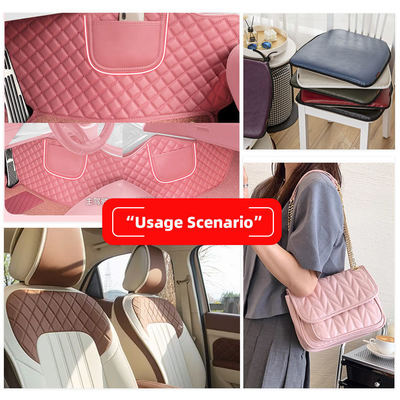 Imitazione PVC ricamo Rombo pelle sintetica artificiale per auto piedi sedili per auto divano decorazione borsa tessuto di pelle finta