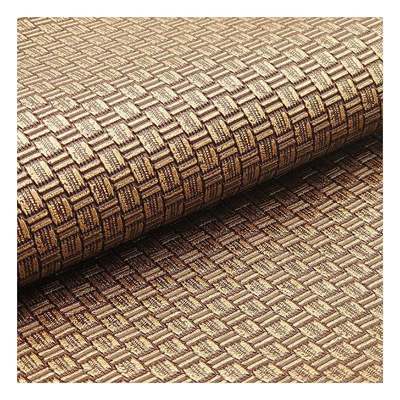 Al dettaglio Pvc antico ottone tessuto artificiale pelle sintetica imballaggio portafoglio scatola scarpe quaderno tessuto di pelle finto