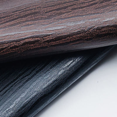 Ingrosso Pvc Stripe Leather Artificial Synthetic Leather Legno Stampa Imballaggio Portafoglio Scatola Scarpe Notebook Tessuto in pelle finta