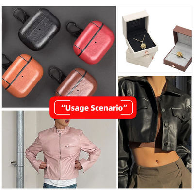 Matto di paglia in fibra di carbonio in PU elastico pelle sintetica di grano per borse per vestiti cuffia per auricolari scatola manica tessuto di pelle finta