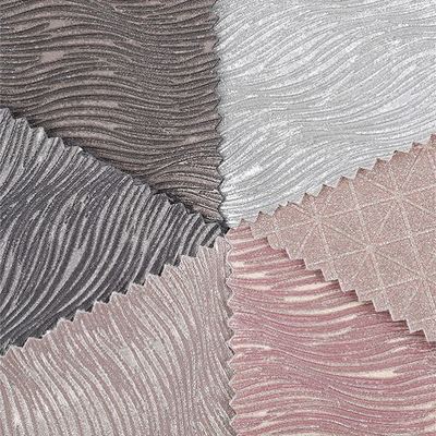 Tessuto in pelle sintetica glitterata lucida e scintillante in PU elastico goffrato per scarpe, borse, fiocchi, artigianato, cappelli, finta pelle