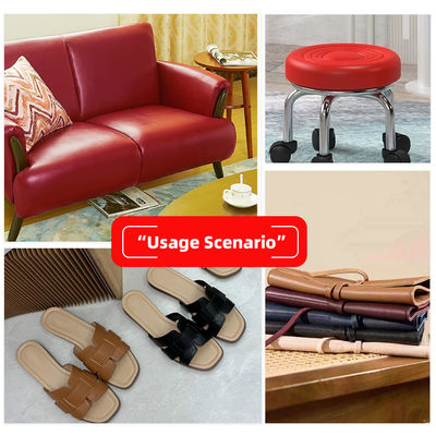 0.7mm Thickness 140cm Width Knitted Backing PVC Leather Faux Fabric for Bags Sofa and Furniture