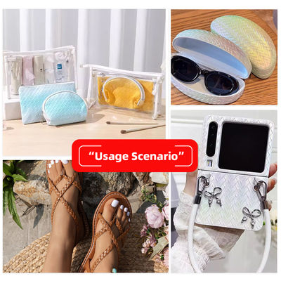 1.1mm Spessore 54/55" Larghezza 20 Colori Pvc Pelle Faux Pelle Tessuto per borse da mano e casa