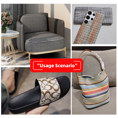 0.8mm Spessore 137cm Larghezza Pvc Pelle Falsato Pelle Tessuto con tappeto di erba Stampa in 5 colori