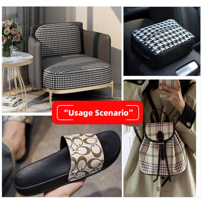 0.8mm Spessore 54/55" Larghezza Cuoio PVC resistente all'abrasione per borse da mano Calzature e mobili