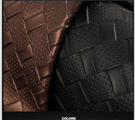 PVC pelle sintetica artificiale Pinhole tessuto grano letto morbido sedile auto copertura per sedie divani scarpe automobili tessuto estensibile per