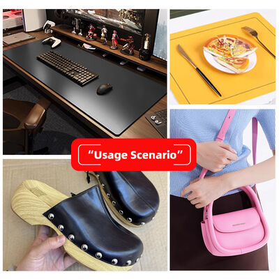 ECO 160cm Largo PVC Pelle di Mucca Tinta Unita Bicolore Tessuto Sintetico Artificiale per Scarpe, Tappetini da Tavolo e Borse