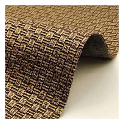 Al dettaglio Pvc antico ottone tessuto artificiale pelle sintetica imballaggio portafoglio scatola scarpe quaderno tessuto di pelle finto