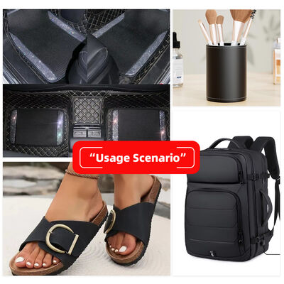 Tessuto in ecopelle effetto diamante PVC per tappetini per auto, bagagli, borse, decorazioni per pavimenti, mobili versatili, artigianato, divani