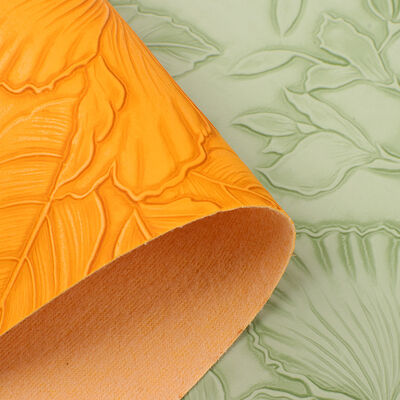 PVC 126 Modelli floreali Stile in rilievo Pelle sintetica artificiale per borsa Placemat Scarpe Decorate Pacchetto Tessuto in pelle finta